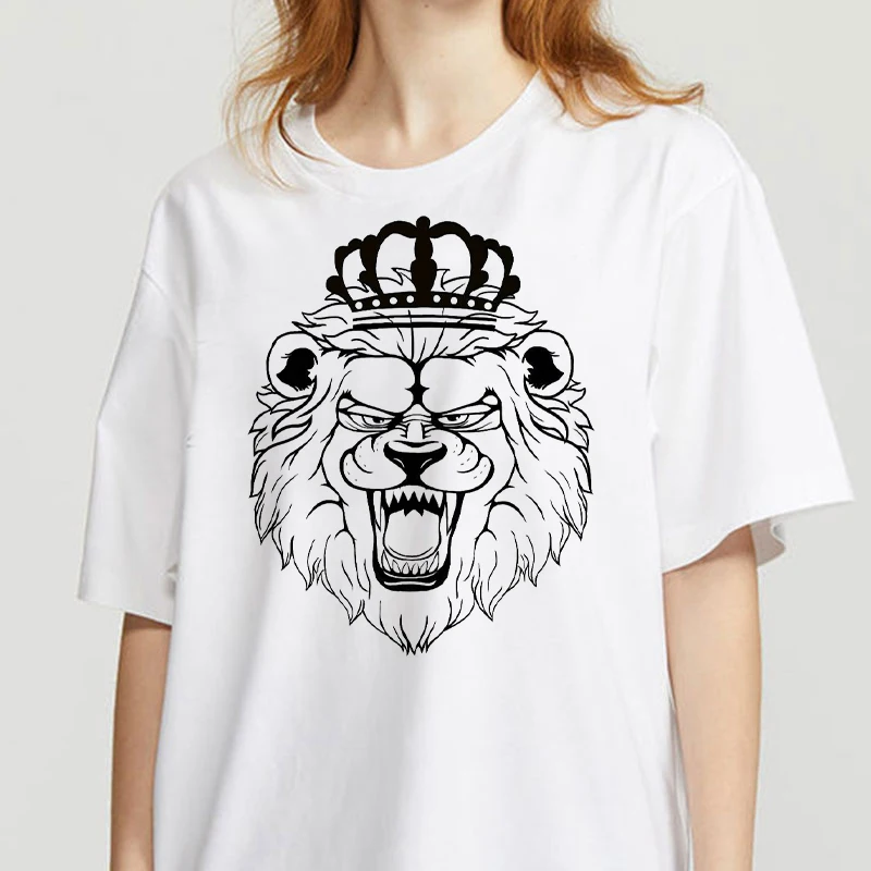 

Women's T-shirt Cartoon Lion Printed T Shirts 2021 Summer Short Sleeve T-shirts Top T Shirt Ladies Womens Graphic Tee