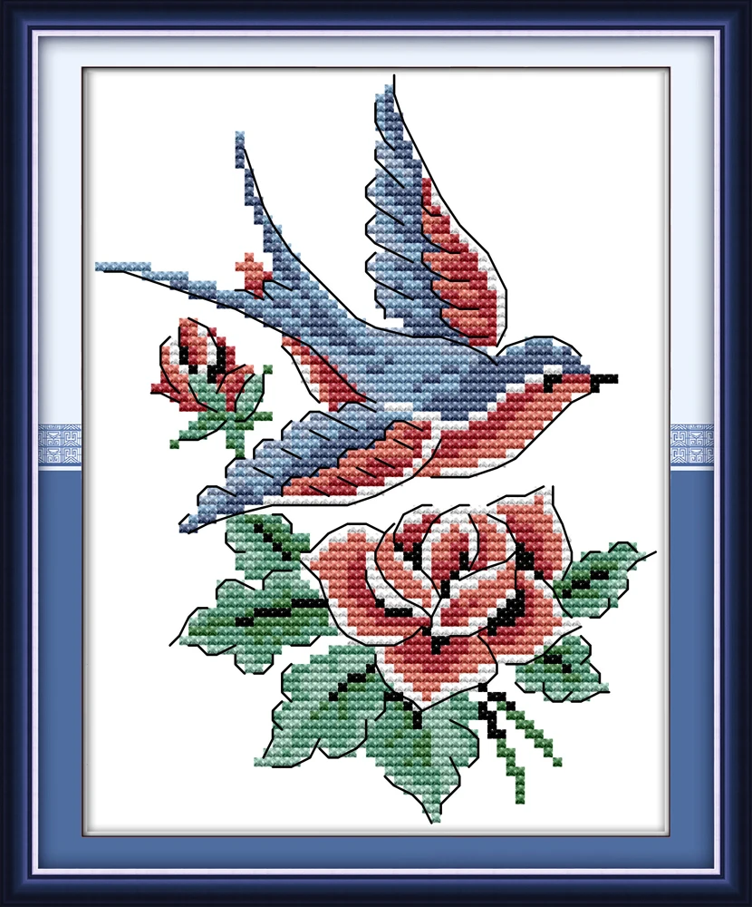 

Bird 3 cross stitch kit aida 14ct 11ct count print canvas cross stitches needlework embroidery DIY handmade