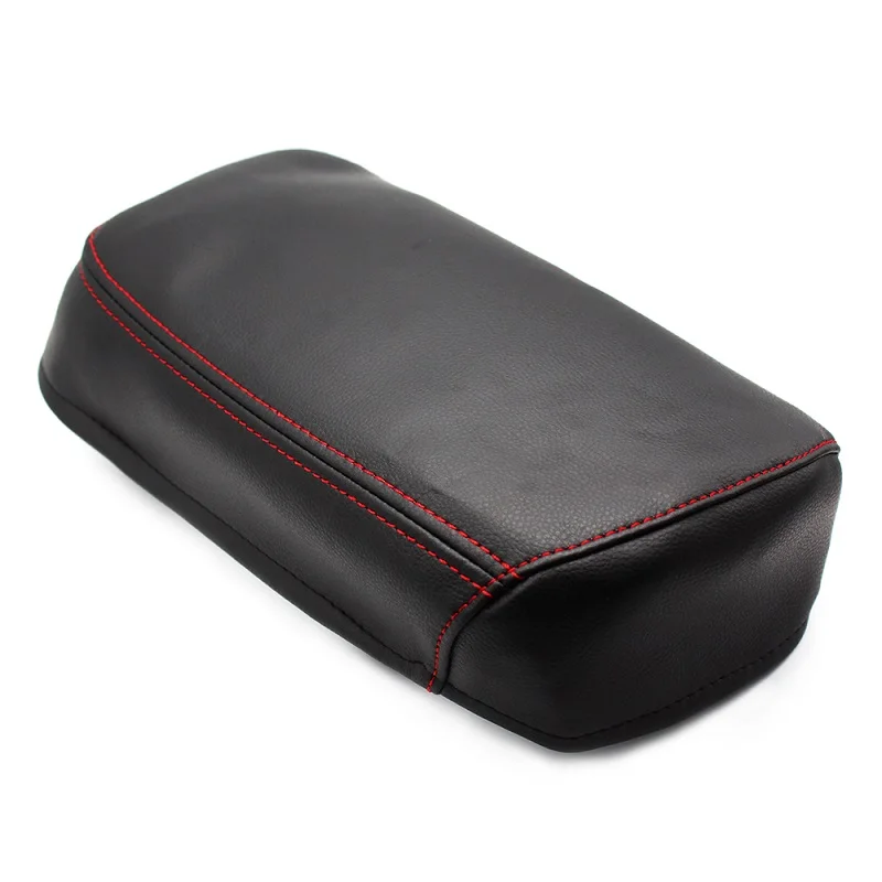 black with red line Автомобильная консоль подлокотник коробка крышка из микрофибры кожа Защитная Накладка для Toyota RAV4 2006 2007 2008 2009 2010 2011 2012 2013 - Название цвета: black with red line