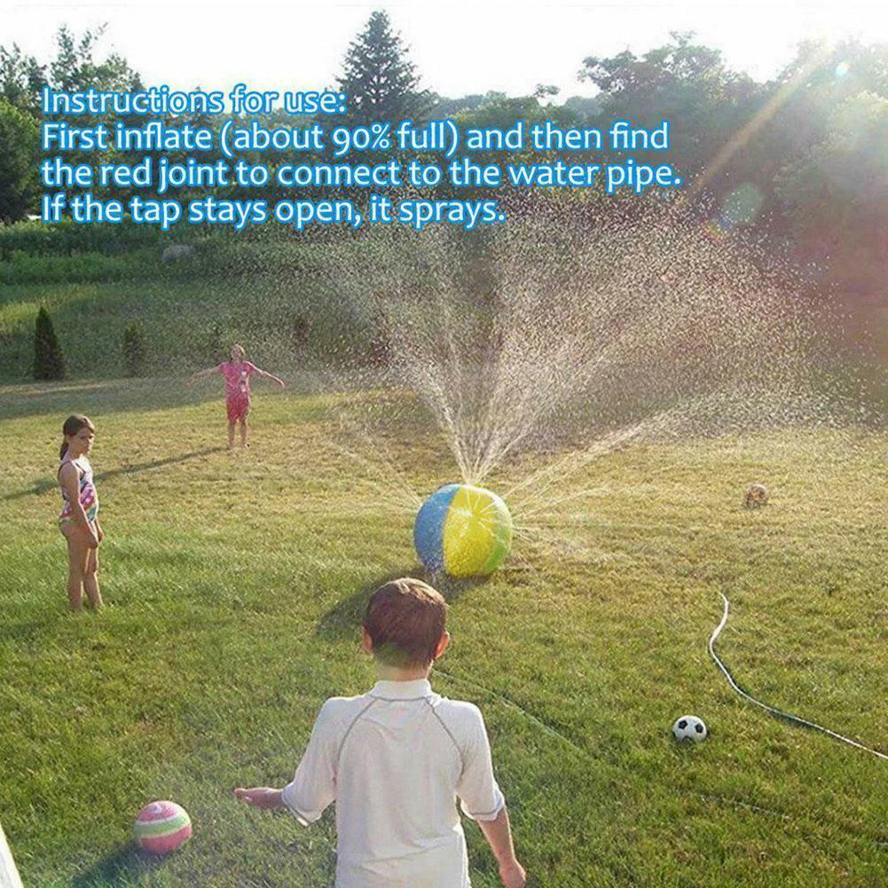 

New Inflatable Water Spray Beach Ball Summer Outdoor Pool Sports Game Water Toy XD88