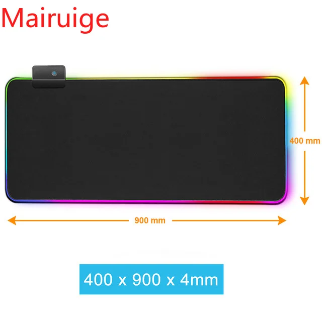 

Mouse pad black RGB type game accessories mouse pad player xxl office desktop pad with backlight mouse blanket big muse pad