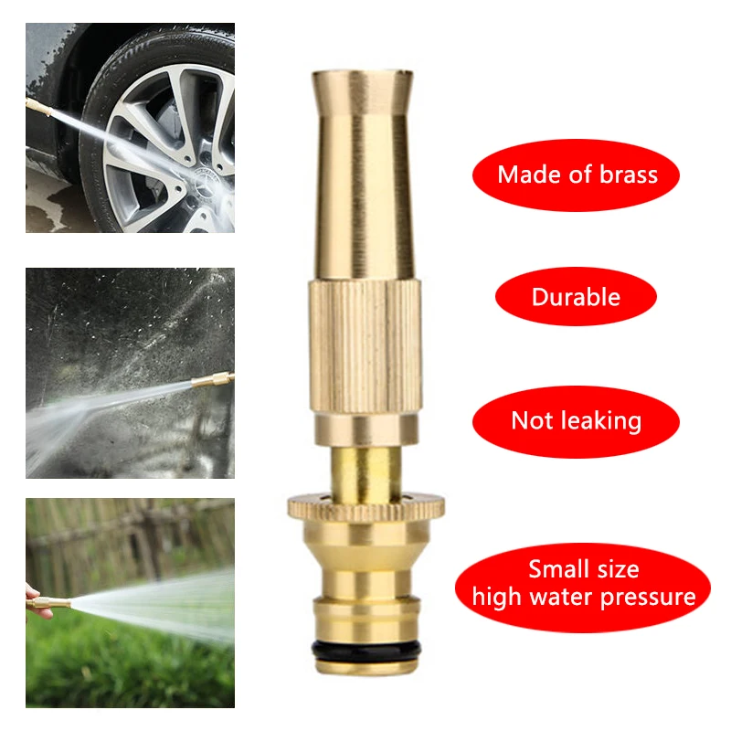 

All Copper High Pressure Car Wash Water Gun Is Connected Tap Water Household Adjustable Spray Gun Garden High Pressure Water Gun