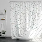 Душ Шторы Mall камень печать холст Современная Ванная комната Ванна Водонепроницаемый душ Шторы большой широкий угол обзора для душа Бесплатная 12 крючков