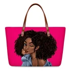Женская сумка-тоут HYCOOL в стиле афро, черная сумочка для девушек с винком и принтом, женская сумка с ручками сверху, женская сумка