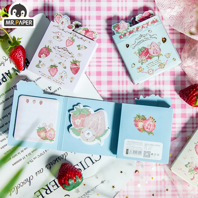 Mr.Paper 120 шт./компл. 4 вида конструкций в стиле Ins серии Sweet Berry Farm наклейки для заметок