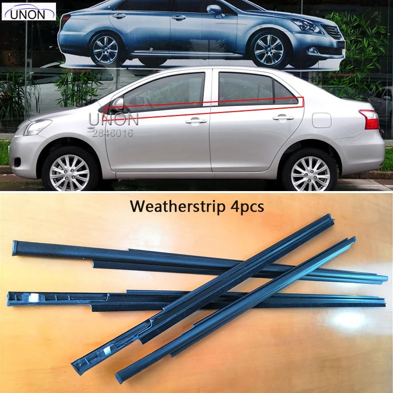 Уплотнитель для окон Toyota Vios 2008 2013 уплотнитель автомобиля молдинг отделка двери