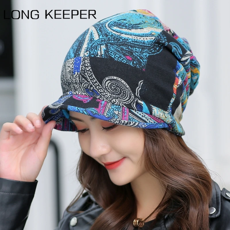 

LongKeeper New Arrival Fashion Women Winter Hats Ladies Casual Hip Hop Cap Girls Beanies Skullies Caps Warm Cotton Bonnet Hat