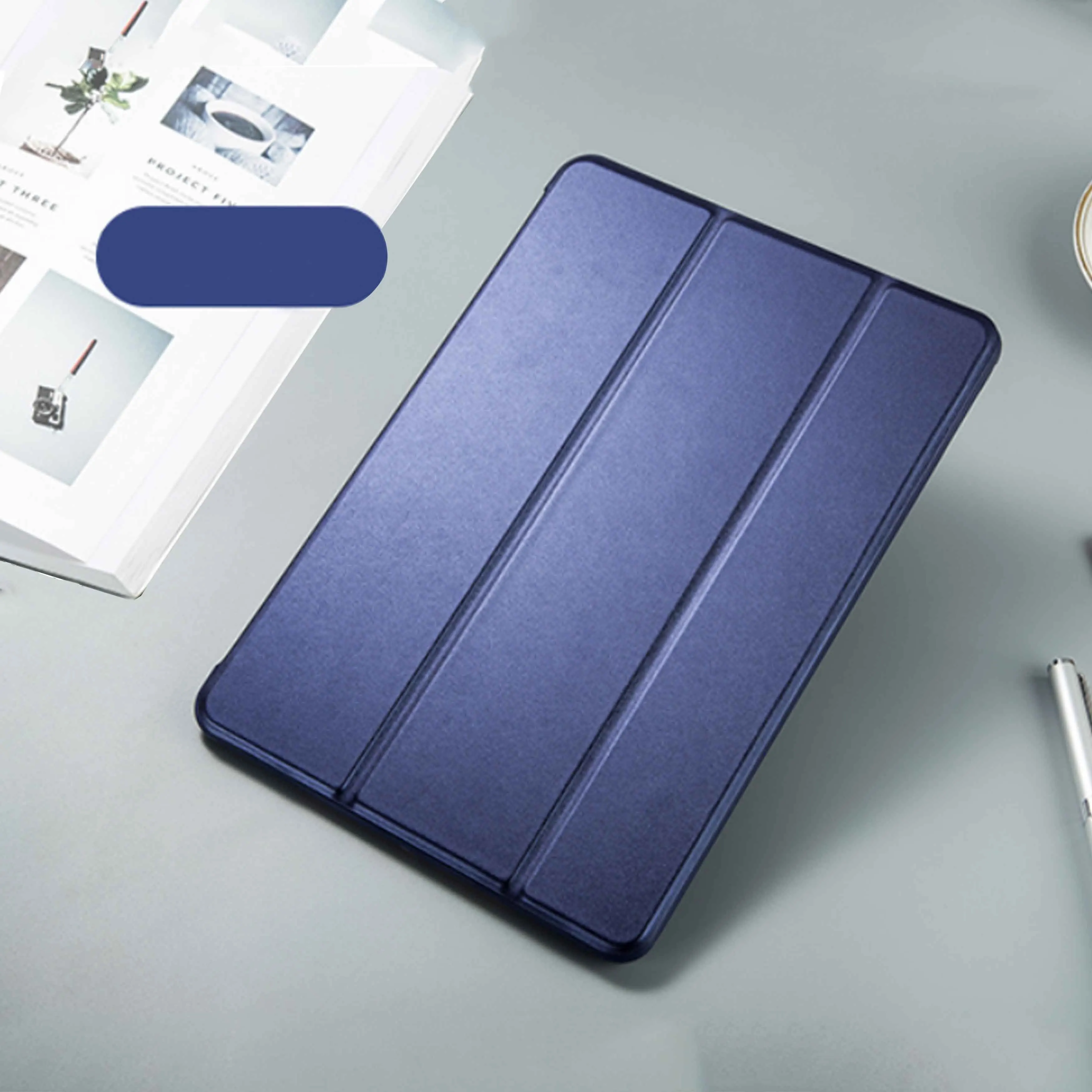 Dark blue Case For Apple iPad Air 1 9.7" A1474 A1475 9.7 inch Cover Flip Tablet Case Leather Smart Magnetic Stand Shell PC Back Cover - Цвет: Dark blue