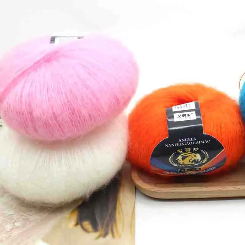 10 Balls Thread Crochet Wool GLOSSY Lot of LUXURY Knitting coloured Fashion Yarn Baby Soft Mohair FLUFFY 25g HandCraft | Дом и сад