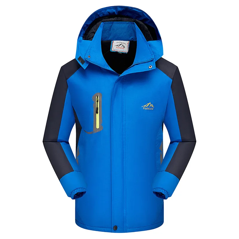 Мужская водонепроницаемая парка ветрозащитная Толстая зимняя куртка с
