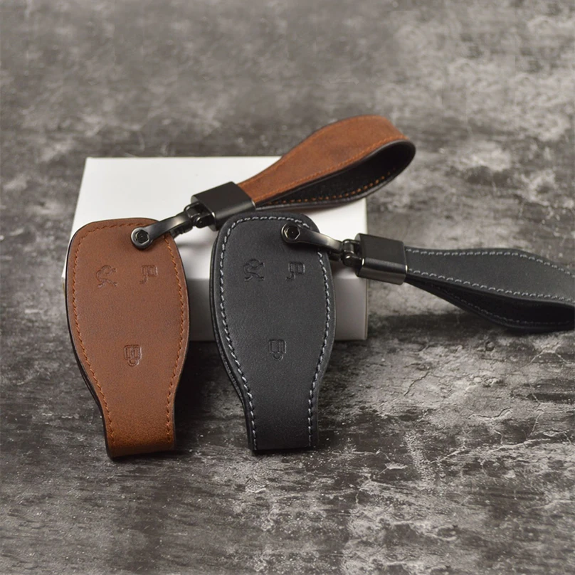 

New Hot Sale Leather Car Key Cover Keychain Case for Mercedes Benz CLS CLA GL R SLK AMG A B C S Class Remote Holder Accessories