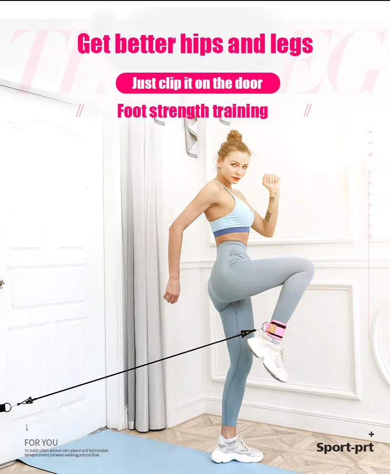 Ленты-Эспандеры для фитнеса с ремешками на лодыжке манжета кабелем крепления