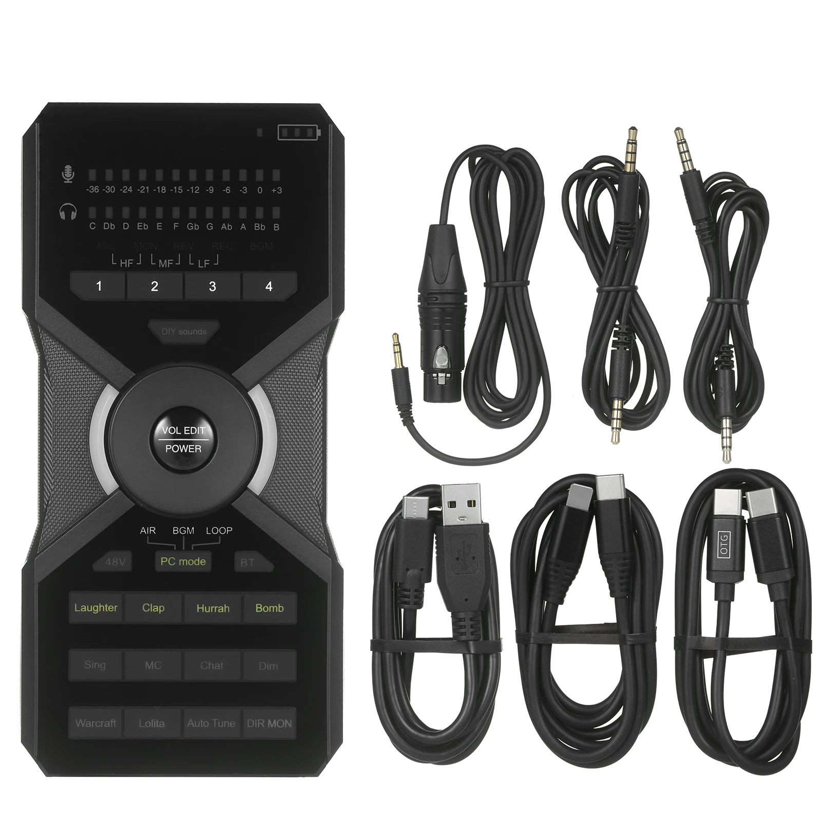 

Digital OTG Sound Card Sound Mixer Board Wireless Connection for Live Recording Karaoke Singing Compatible with Phone Computer