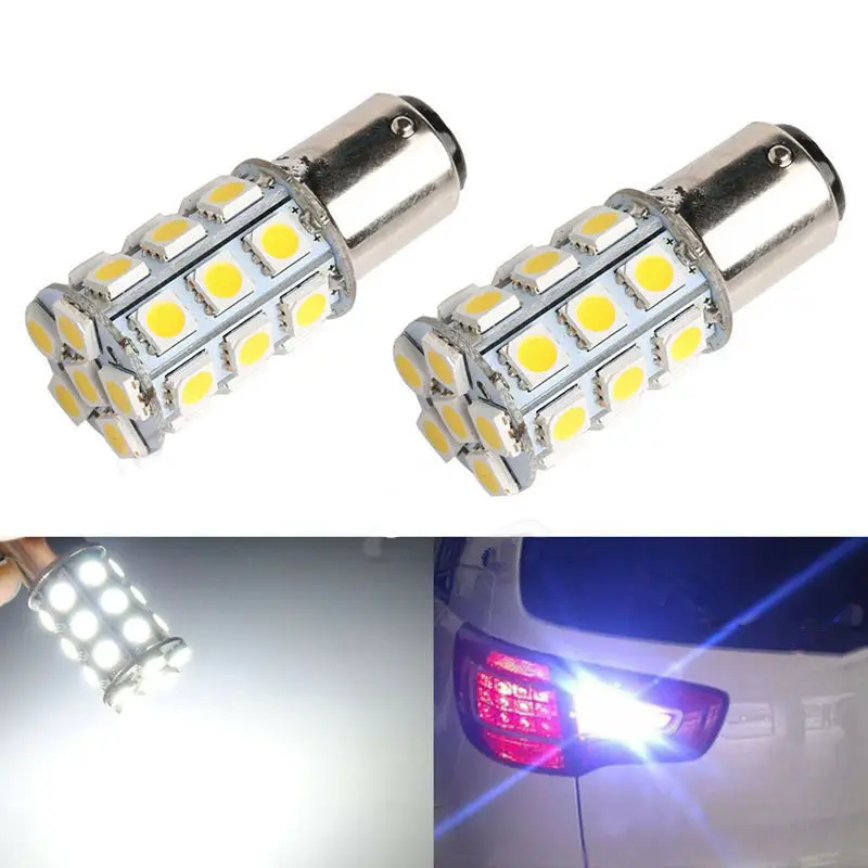 2X 1157 BAY15D P21/5 Вт 27SMD 5050 автомобиля DC12V светодиодный задний фонарь стоп сигнал