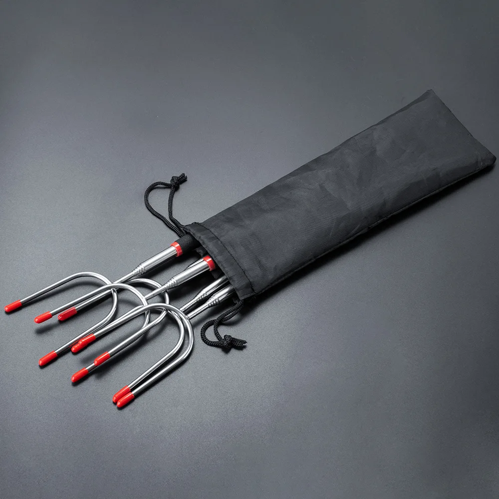 5 шт. палочки для жарки зефир с сумкой телескопическая вилка из нержавеющей стали