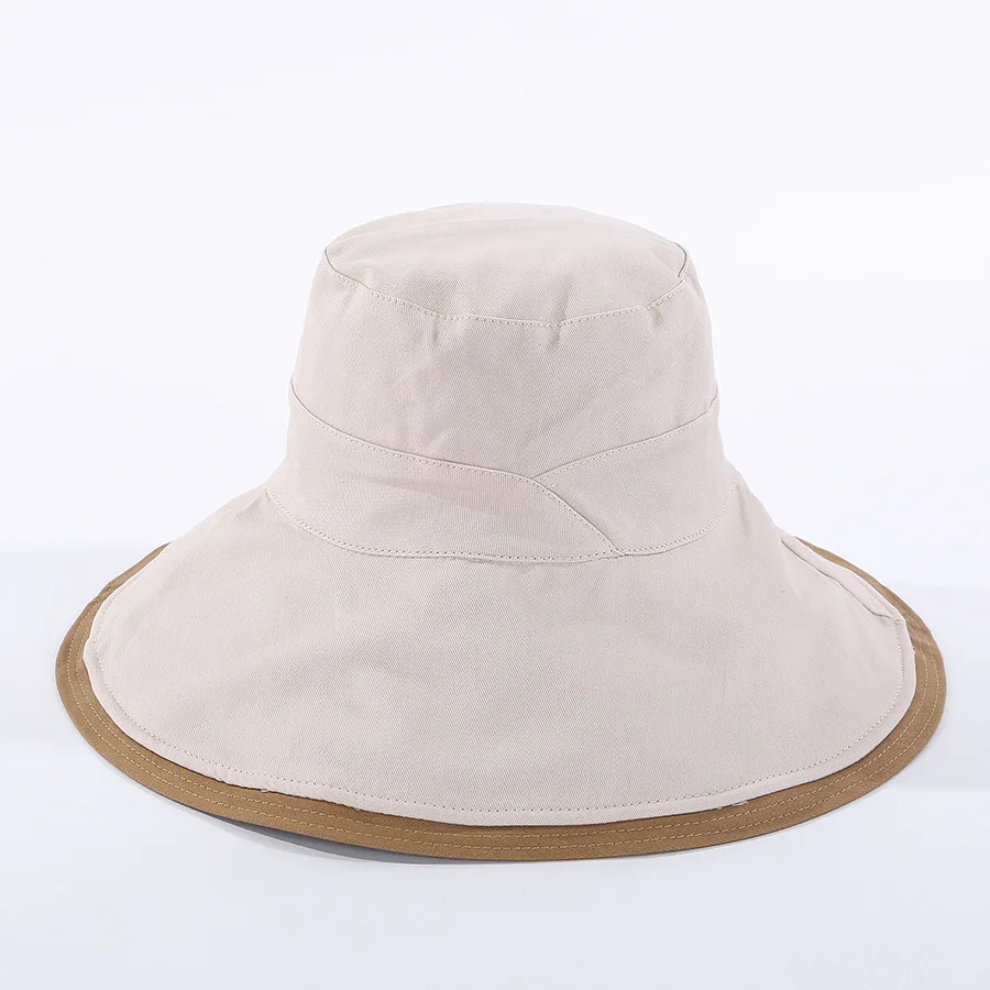 Двусторонняя шляпа с широкими полями для мужчин и женщин однотонная