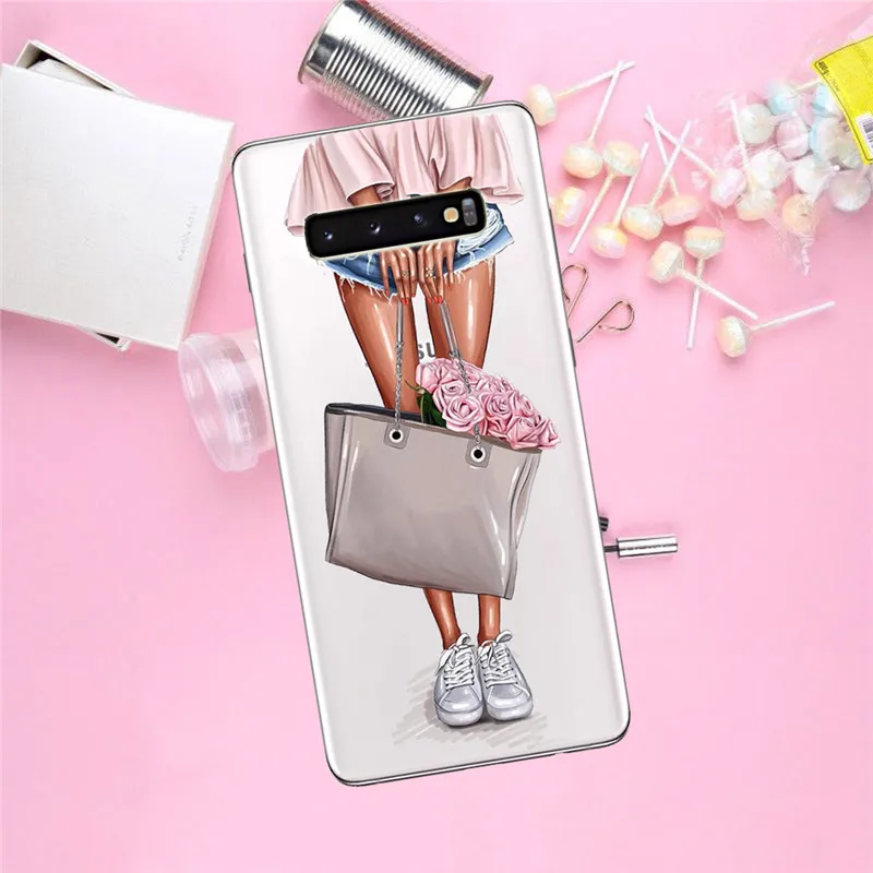 Для девушек, для женщин, для Samsung Galaxy S6 S7 край S8 S9 S10 Plus Note 8, 9, 10, M10 M20 M30 Plus pro чехол для телефона чехол Чехол-футляр