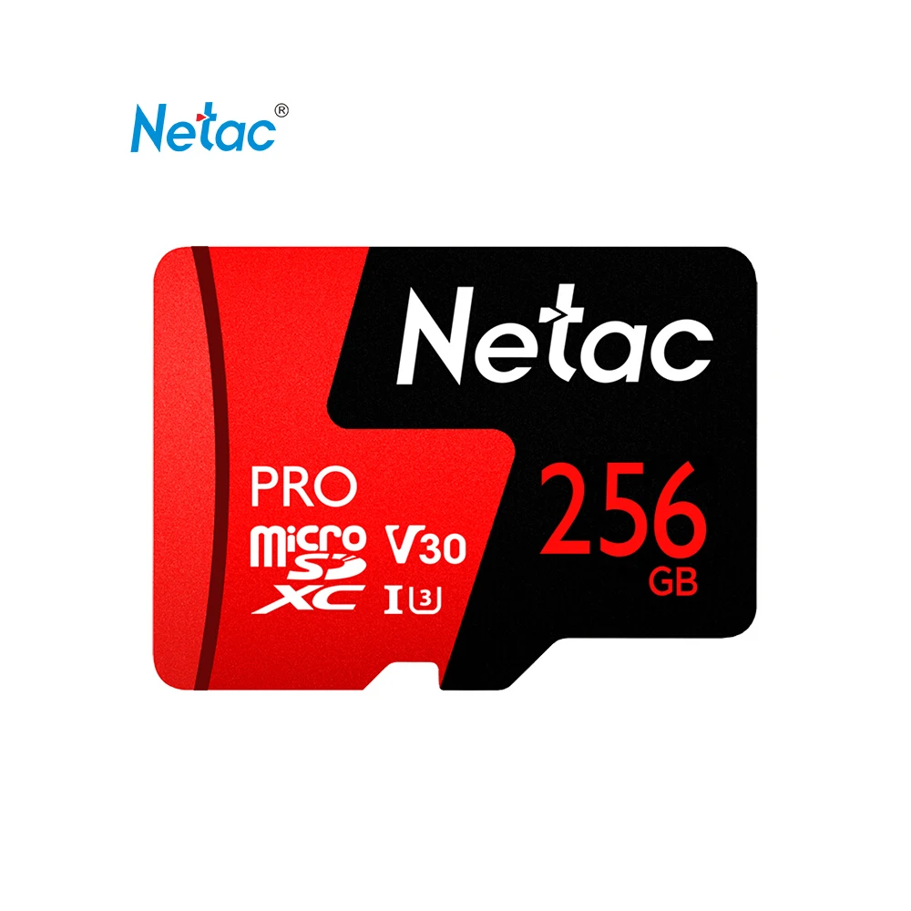 Карта памяти Netac P500 Pro 256 ГБ 128 64 Micro SD SDXC TF-карта U3 V30 до 100 МБ/с. 32 16 микро SDHC карта U1
