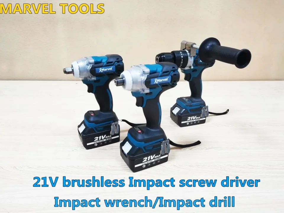 

MARVEL 20v 18V 4.0Ah brushless power tools set universal hand tool box lithium cordless drill combo kit