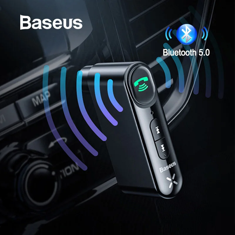 Baseus AUX автомобильный bluetooth-приемник 3,5 мм разъем аудио Музыка Bluetooth 5,0 автомобильный комплект Беспроводной Громкая Связь Динамик Bluetooth стерео