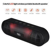 led portable bluetooth speaker for night use waterproof wireless speaker capsule pill sound subwoofer tf aux fm radio smart usb