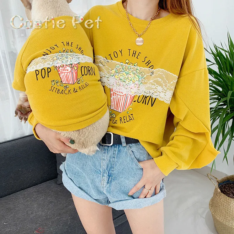 Осенняя собака одинаковые худи одежда мягкая для собак с длинными рукавами и