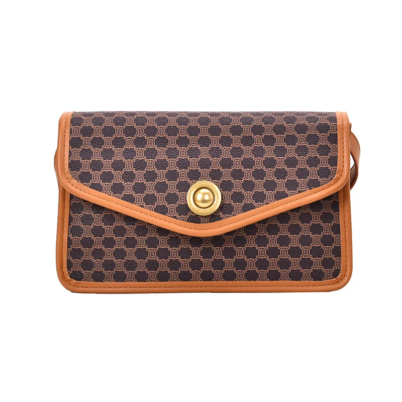 

2021 New Luxury Shoulder Fashion Leather Crossbody Small Designer Vintage Mahjong Baguette Ladies Cute Handbags