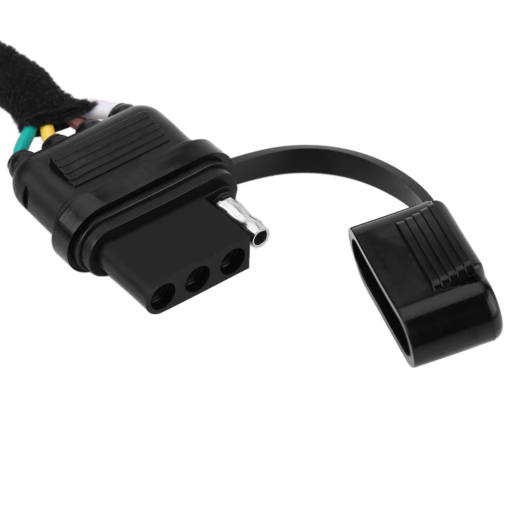 6-24V 7 to 4 Pin Trailer Plug Adapter Blade Round Socket Connector Converter with weatherproof dust cover for Caravan Towbar | Автомобили