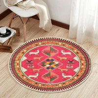 ethnic round floor carpet rug for living room kids room bedroom floor rugs anti slip area carpet rug home decor bedside mat
