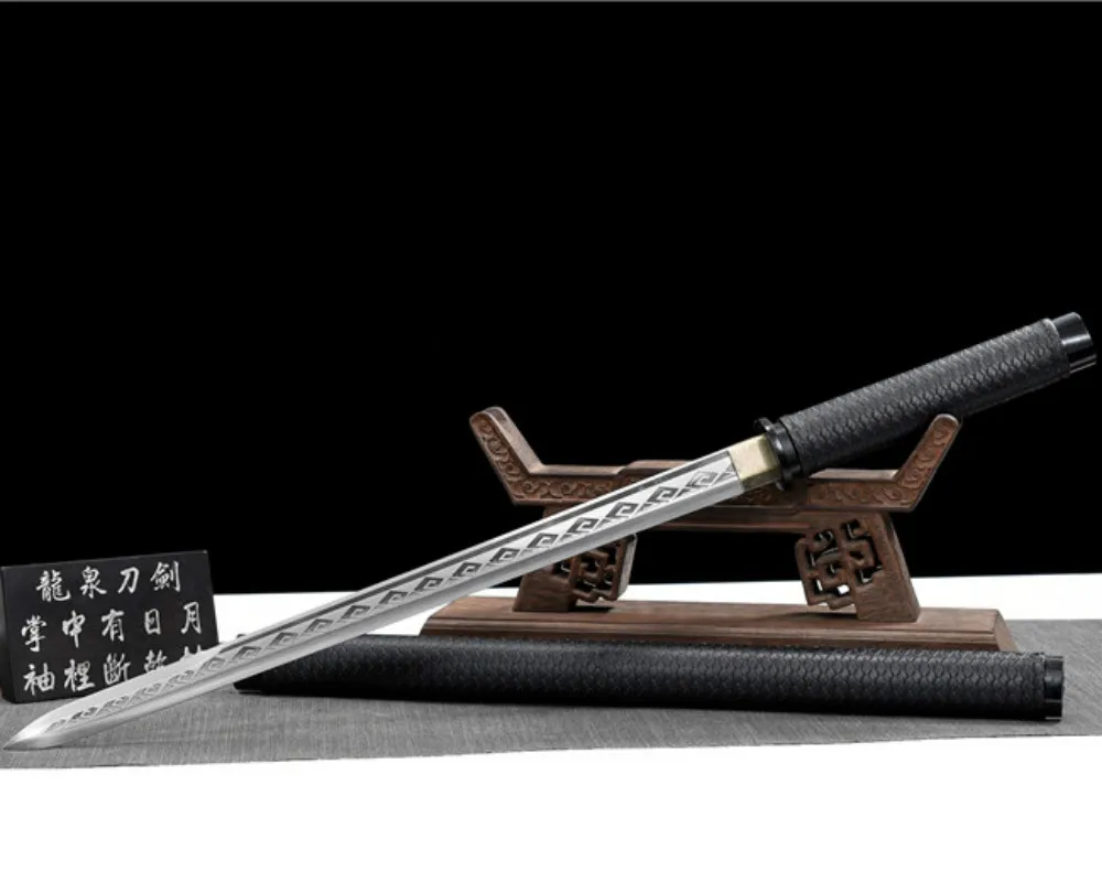 

Ink soul Tang sword home decoration manual forging Chinese straight sword outdoor fighting sharp sword