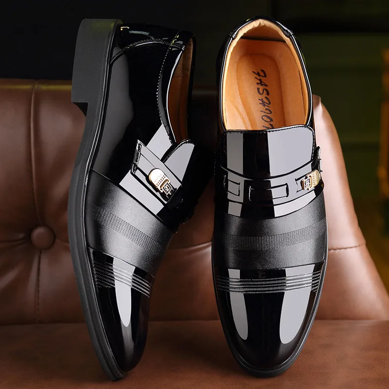 

Wedding dress suit formal shoes men loafers men slip on men dress shoes business shoes men oxford leather zapatos hombre vestir