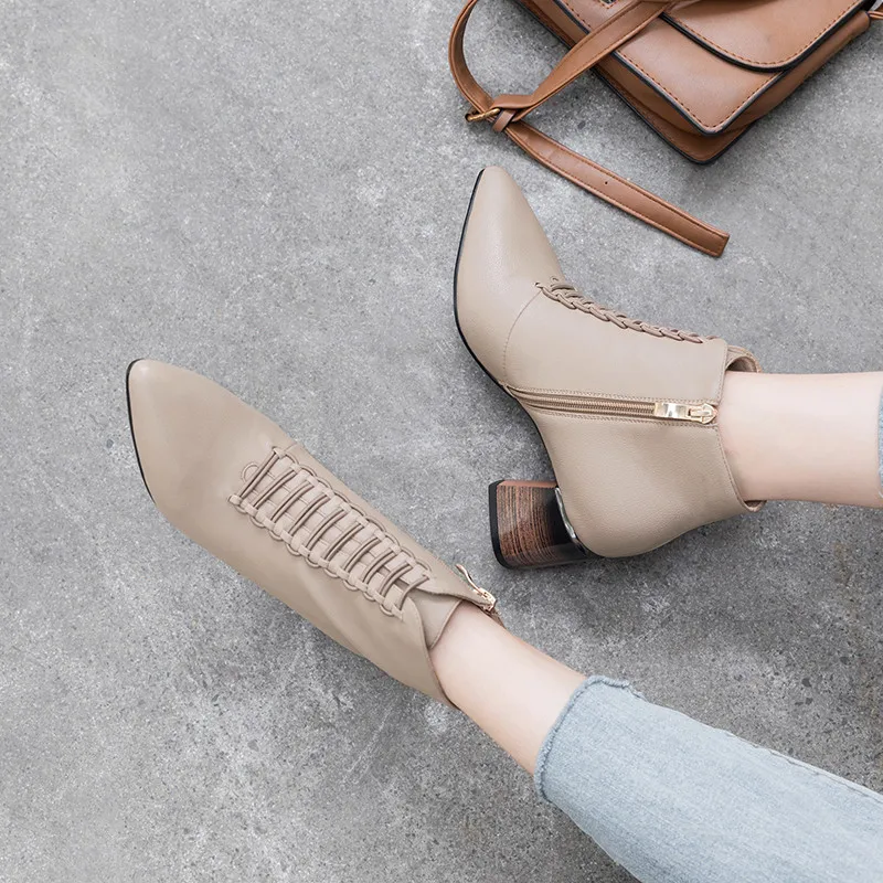 Smirnova Новое поступление 2020 зимние осенние женские сапоги с острым носком