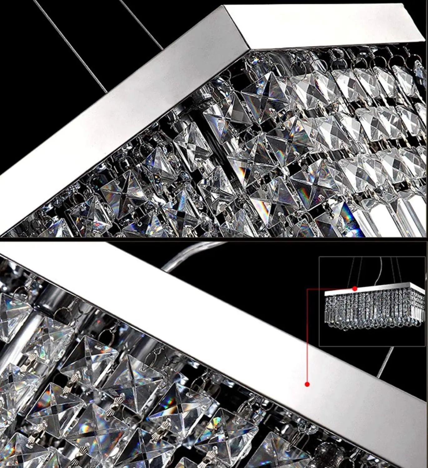 Современные хрустальные люстры K9 освещение капля дождя подвесные потолочные