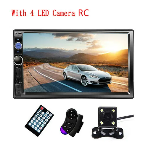 remote-4ledcam Авторадио 2 Din автомагнитола Bluetooth HD " сенсорный экран Estereo Para Авто Центральный Multimidia MP5 плеер Coche 7010B рамка - Цвет: remote-4ledcam