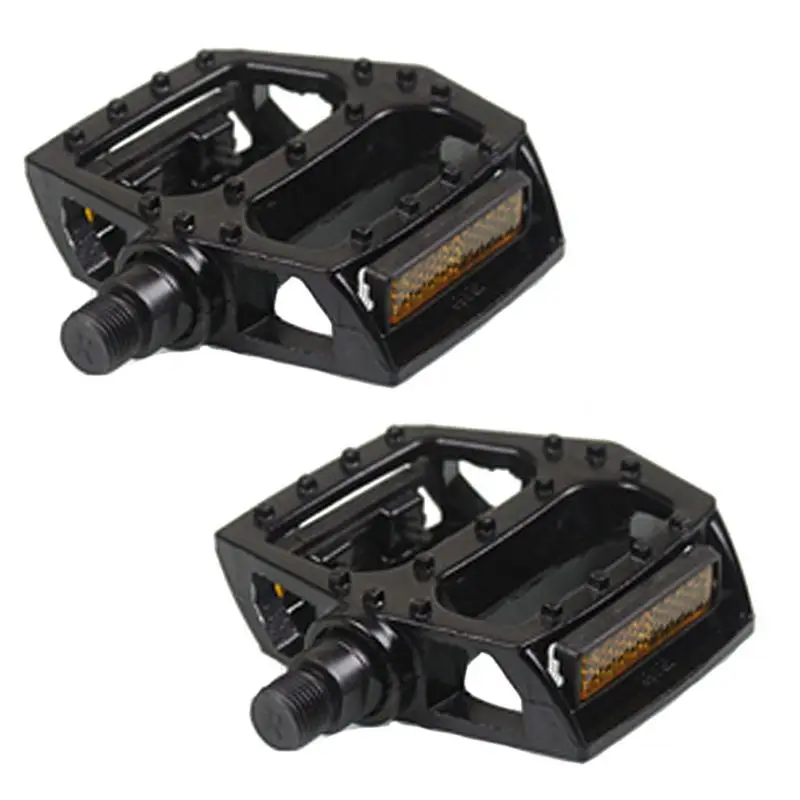 

1 Pair Mountain Road Bicycle MTB Reflective Flat Pedals Universal Aluminum Alloy Non-Slip Replacement Platform Cycling Accessory