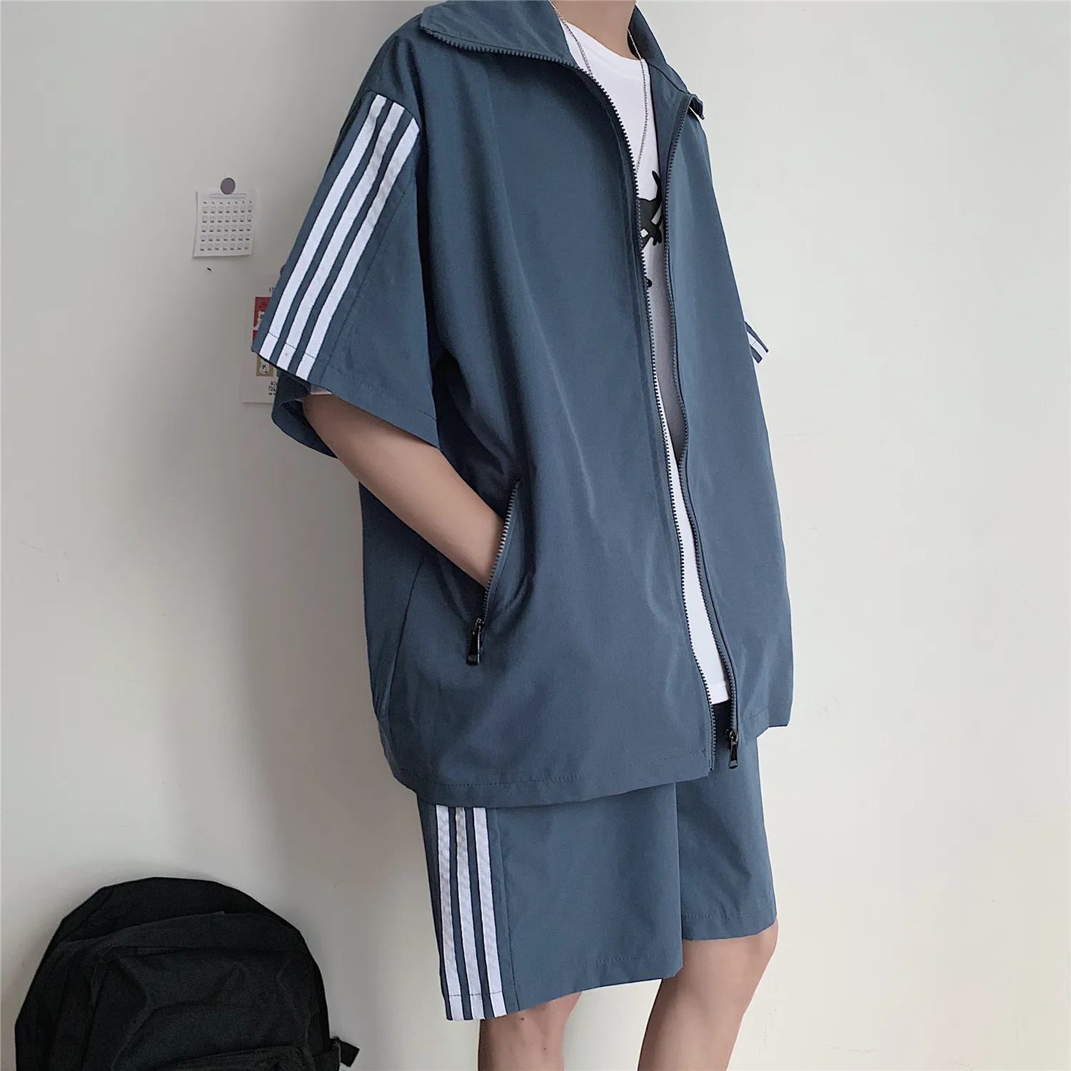 

New Men's Casual Sports Suits Men's Tops + Shorts Men's Plus Size Student Suits Street Fashion Apparel Sportswear
