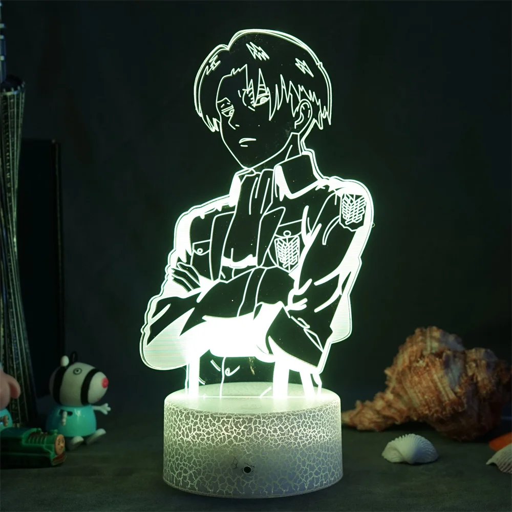 Оптовая продажа Светодиодная настольная лампа атака на Титаны аниме капитан