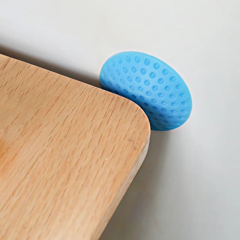 

10Pcs Home Office Practical Self Adhesive Round Wall Protector Door Handle Bumper Guard Stopper Rubber Silencer Crash Pad