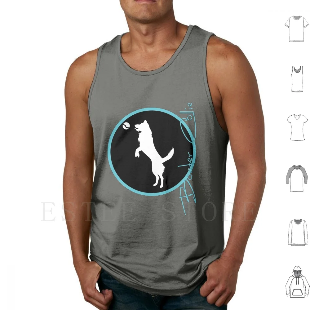

Border Collie-Border Collie Dad And Mom Gift Tank Tops Vest Cotton Border Collie Dog Border Collie Border Collie Lover Border