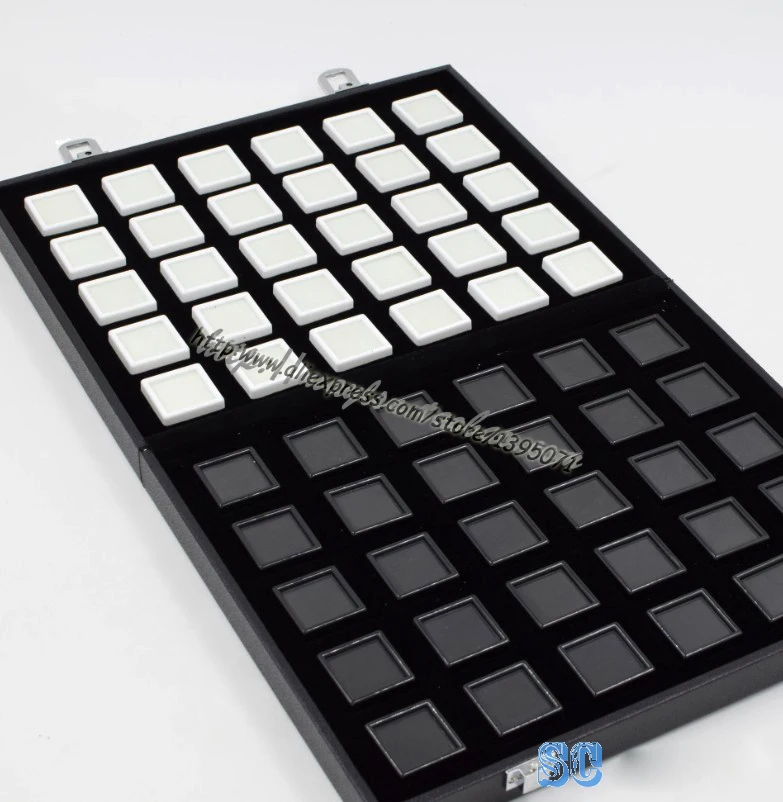 Высококачественный черный контейнер для хранения драгоценных камней из