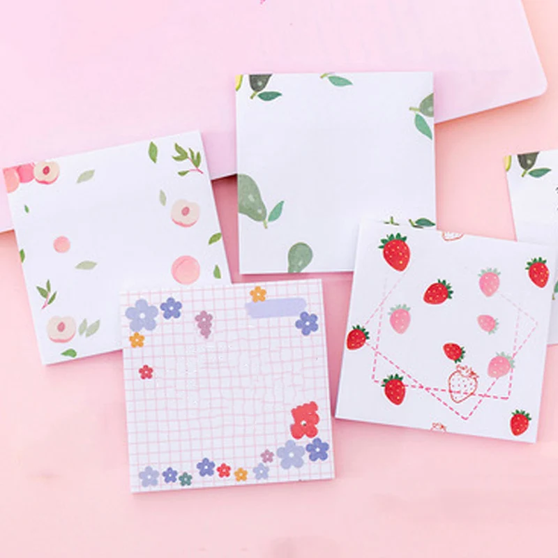 

1 шт., креативный милый флорет, наклейки с фруктами, записная книжка, Студенческая бумага, записная книжка, съемный липкий блокнот, канцелярс...