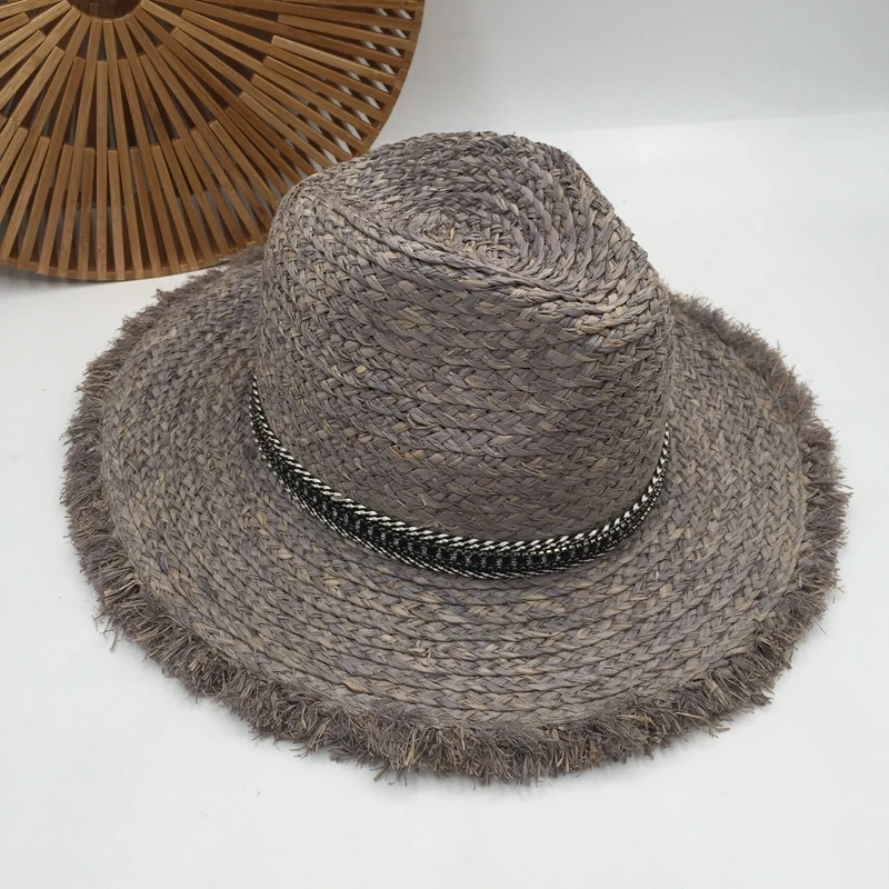 Морской праздник зонтик шляпа серая британская Женская lafite трава Ретро Джаз