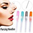 Иглы для пирсинга тела 1-4 шт., набор инструментов для пирсинга из хирургической стали, стерилизованные тату Neetdle для носа украшения для губ 14G 16G 18G 20G