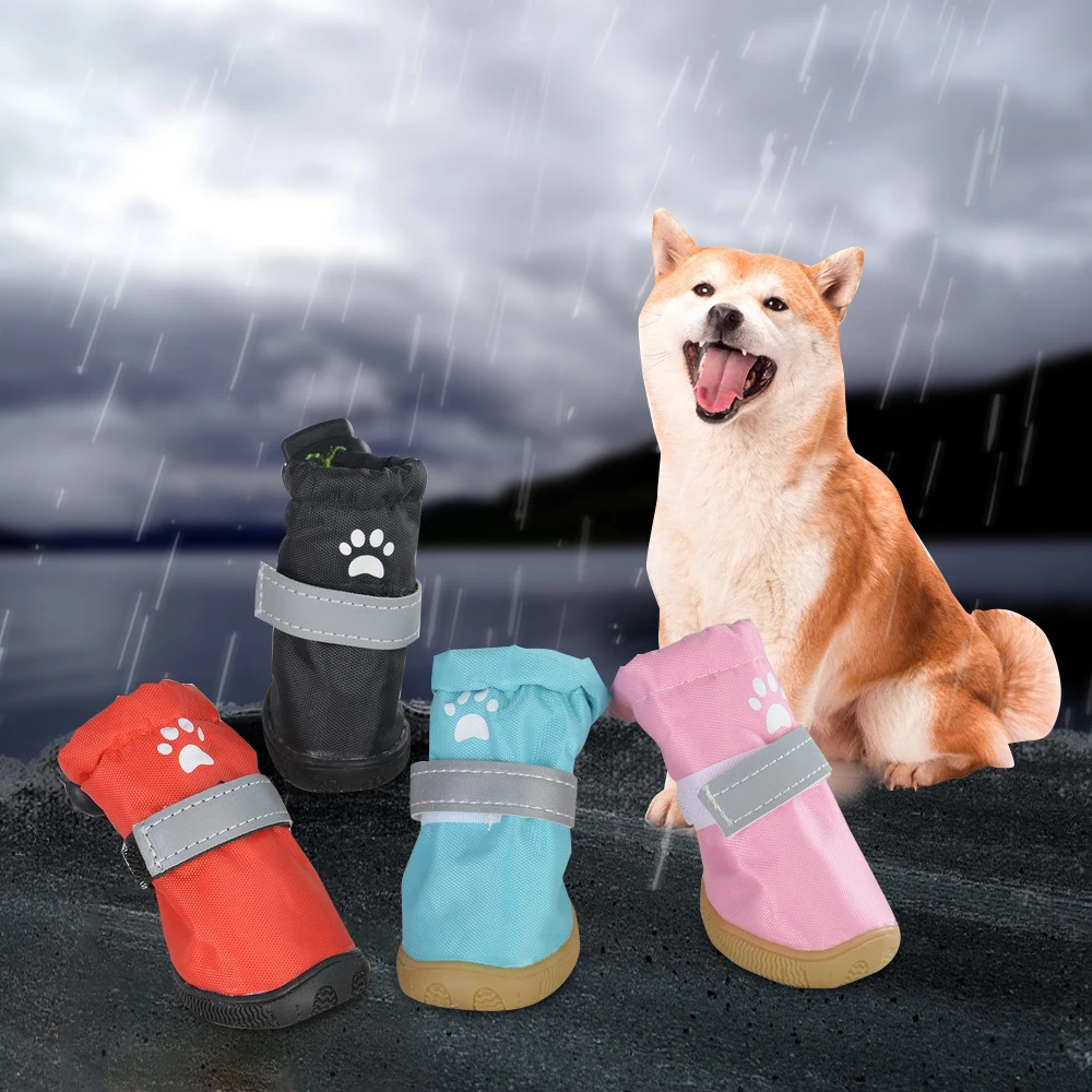 Собака резиновые ботинки для активного отдыха на открытом воздухе Анти