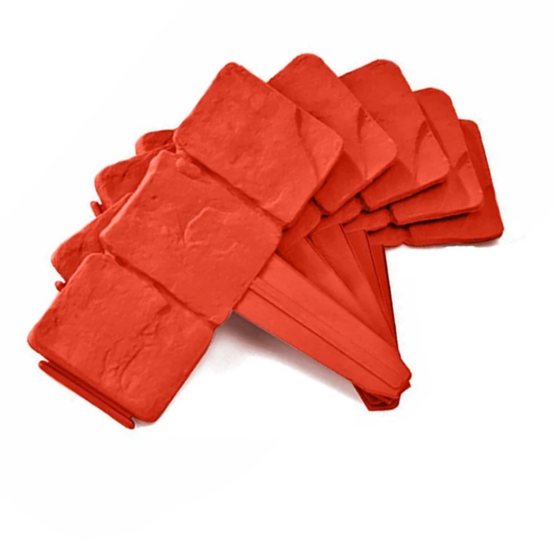 10 шт. оранжевый красный сад забор окантовка мощеный камень эффект PP лужайка