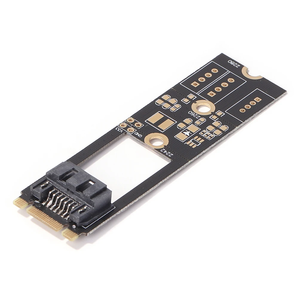 Адаптер M.2 SATA адаптер NGFF на SATA3.0 7-контактный конвертер M2 B-M Key карту для 2242 2260 2280 SDD