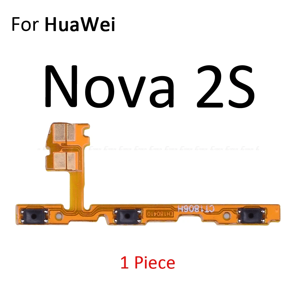 Немой переключатель питания лента-брелок для HuaWei Nova 5i 5 Pro 4e 4 3 3i 3e 2 2S 2i Plus Lite Young ON OFF Кнопка громкости гибкий кабель - Цвет: For Nova 2S