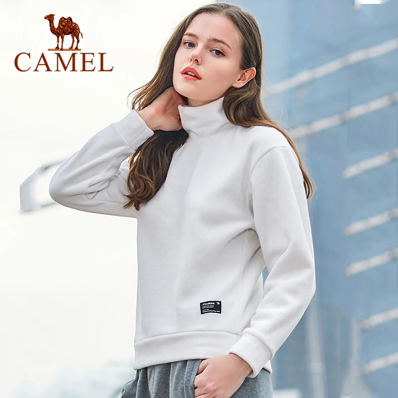 CAMEL Official Original Outdoor Sports Couple Spring Fleece Men Women Self-cultivation Warm Stand-up Collar Fleeces | Спорт и