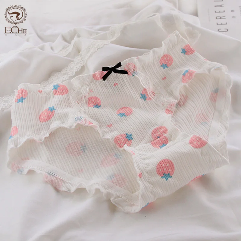 

Japanese Panties Women Cotton Panties Lace Briefs Pink Panties Strawberry Pineapple Fruit Sexy Underwear Women Lingerie Fashion
