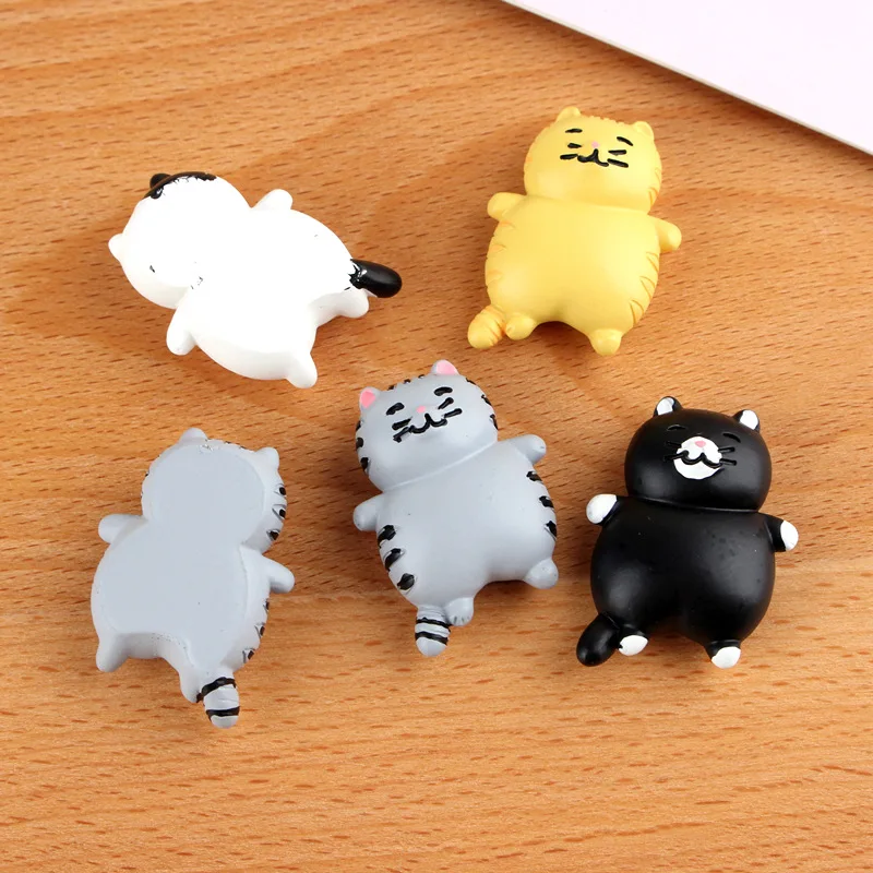 10 шт. Kawaii Cat Смола ремесло миниатюрный кабошон с плоским основанием животных DIY чехол для телефона декоративный волшебный сад украшения Скрапбукинг